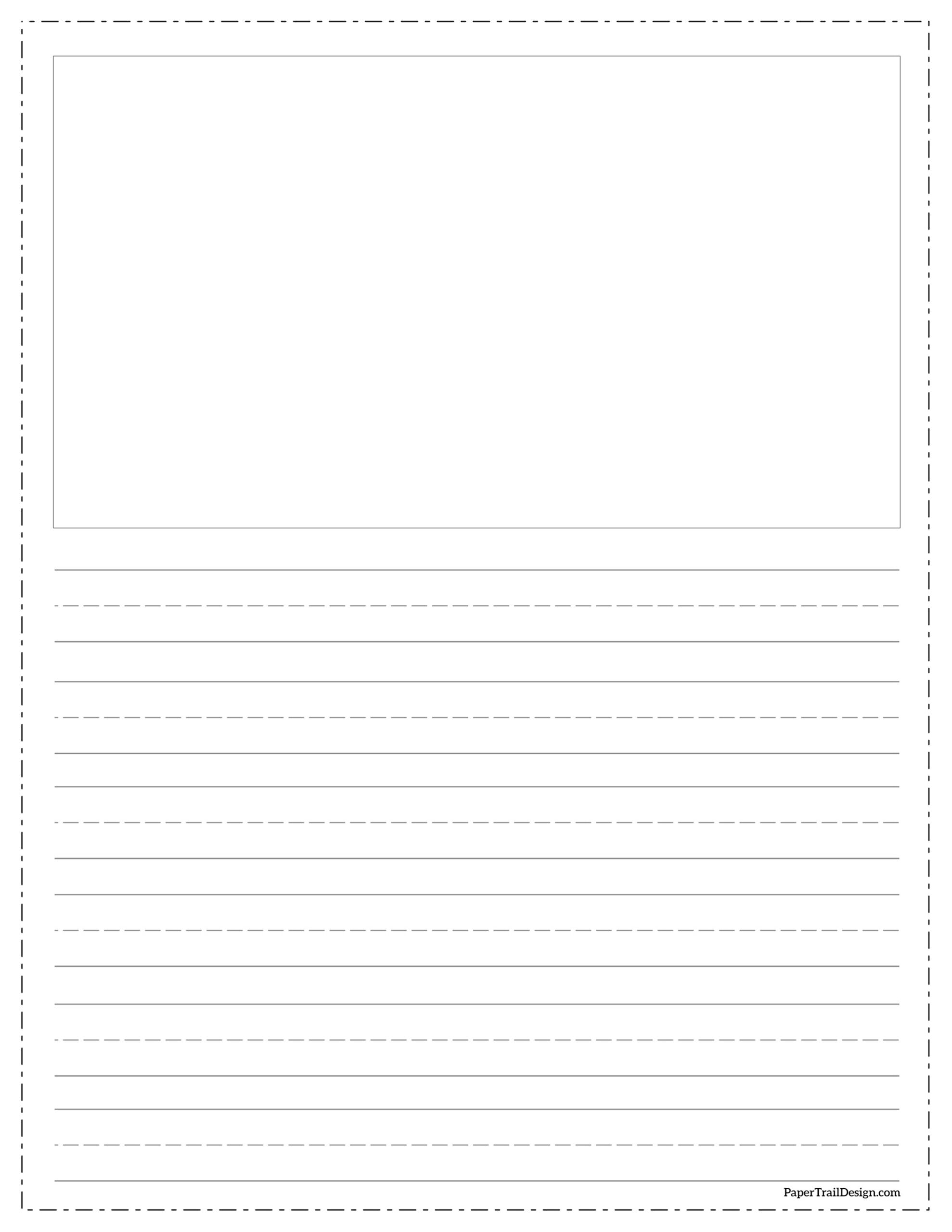 Free Printable Lined Paper With Box