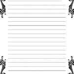 Free Printable Stationery Templates Deco Corner Lined Stationery Free