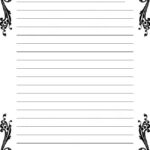 Free Printable Stationery Templates Deco Corner Lined Stationery W