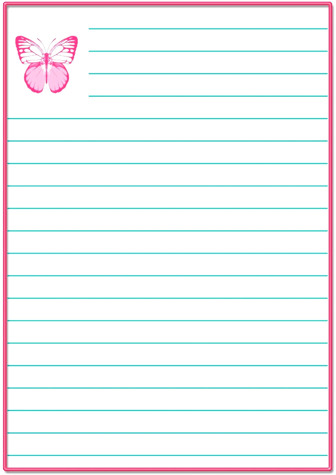 Free Printable Stationery With Lines