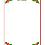 FREE Printable Unlined Christmas Stationery Christmas Stationery