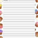 Free Recipe Page Writing Paper Printable Free Free Paper Printables