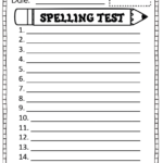 FREE Spelling Test Template One Extra Degree