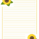 Free Sunflower Stationery And Writing Paper Free Printable Stationery