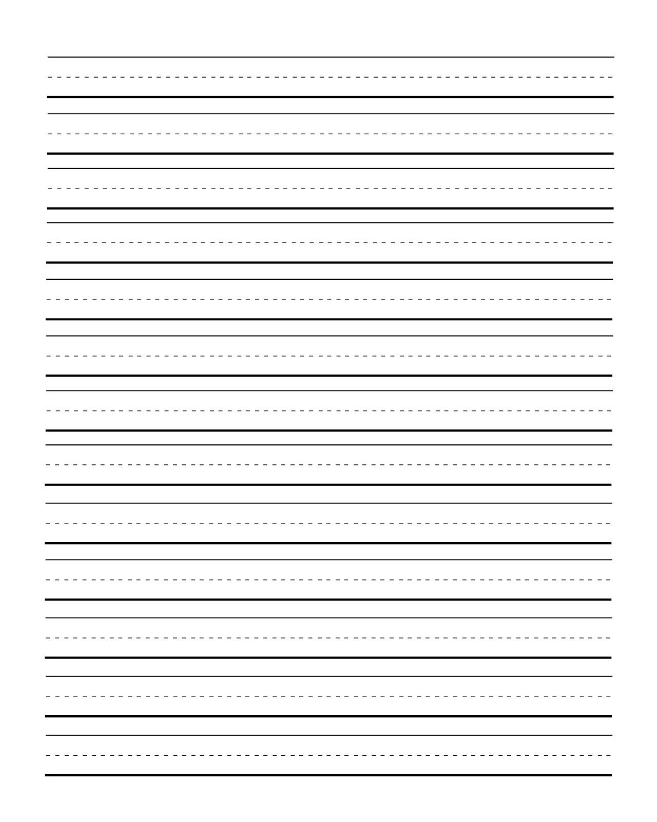 Free Writing Paper Template 1st Grade Printable Lined Paper Free 