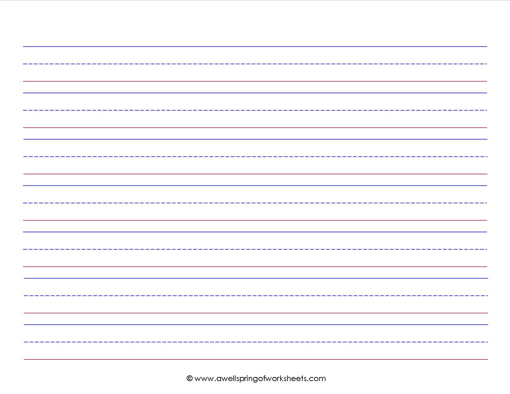 Grade Level Worksheets A Wellspring Of Worksheets Writing Paper 