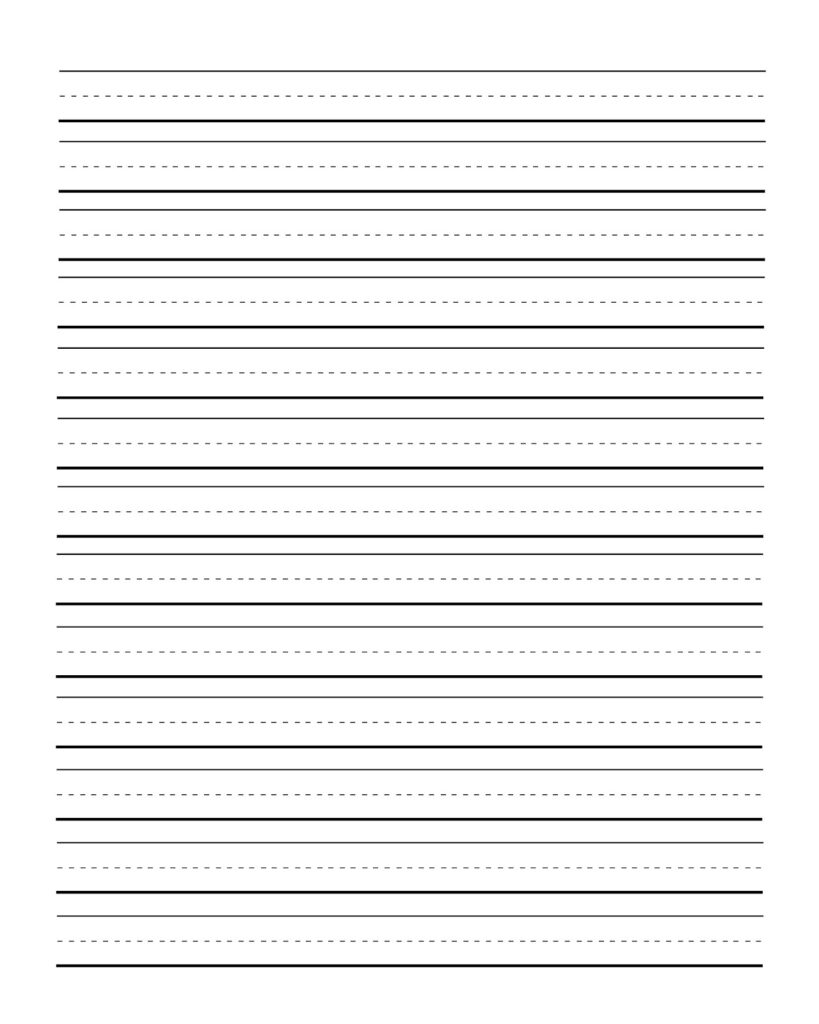 Handwriting Paper First Grade | Lined Paper Printable