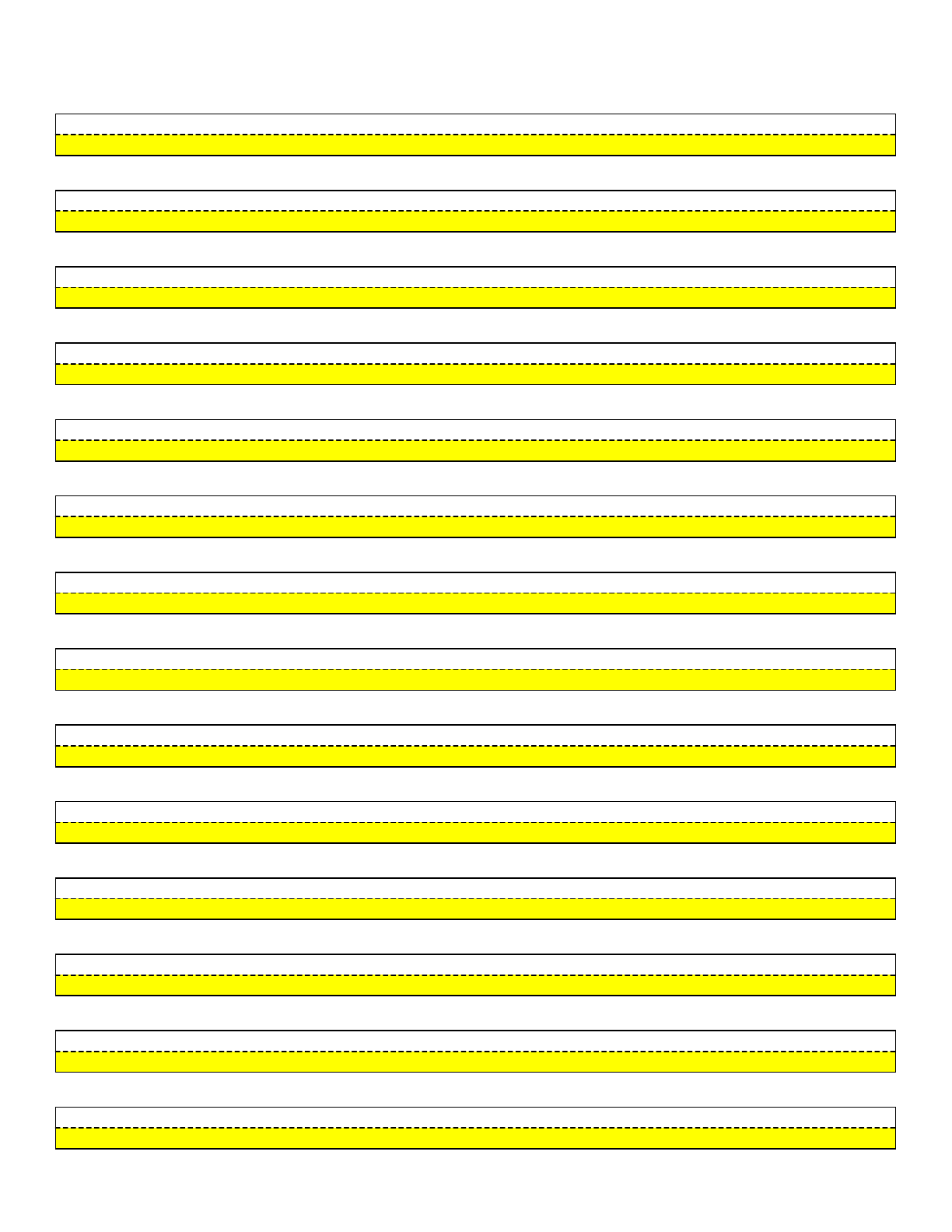 Highlighter Paper Yellow 14 Lines Free Download
