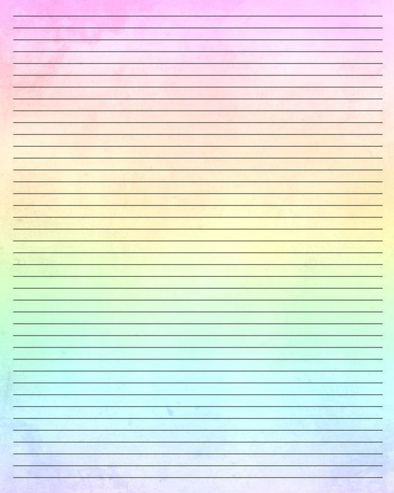 Lined Colored Writing Paper