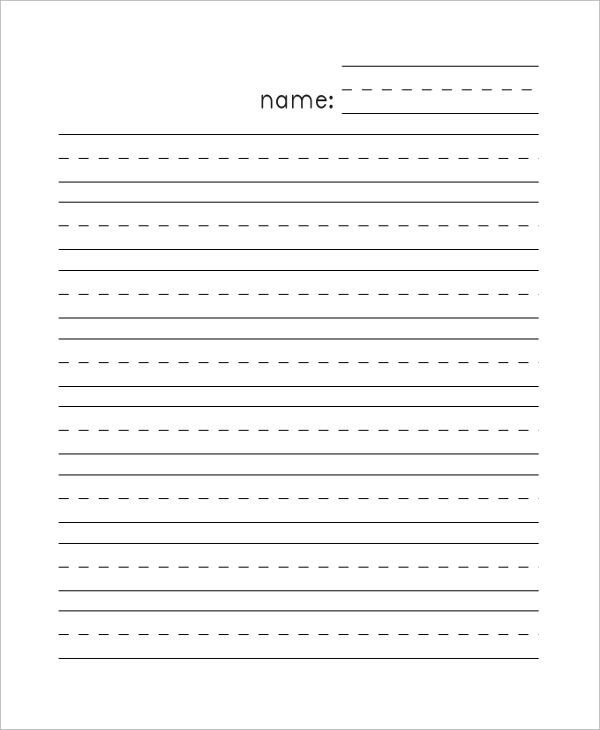 Kindergarten Lined Writing Paper Writing Paper Template Lined 