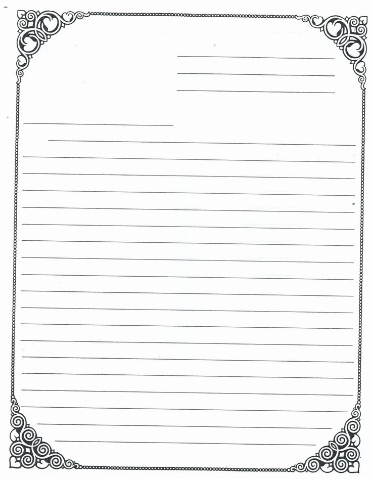 Letter Writing Paper Template Inspirational Lined Paper For Kids 