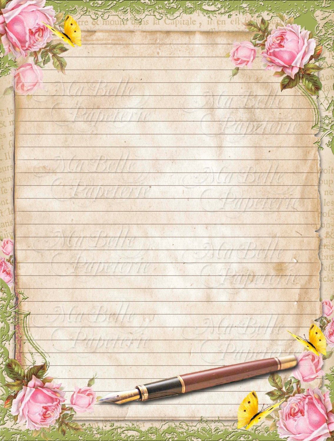 Lined Letter Stationery