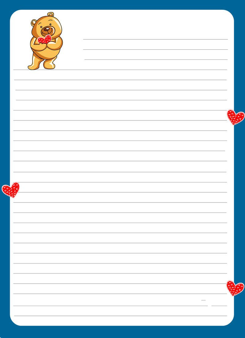 Lined Paper For Kids Cute Free Printable Stationery Paper Free 