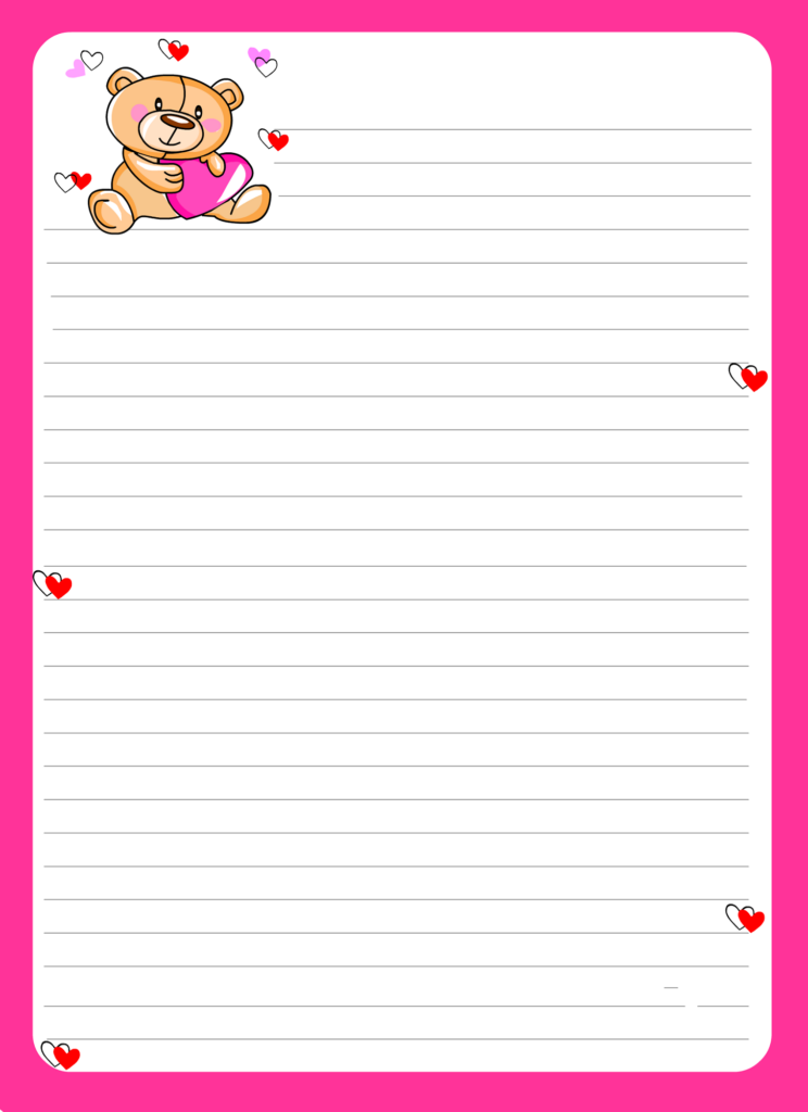 Lined Paper For Kids Notebook Paper Template Lined Paper For Kids ...