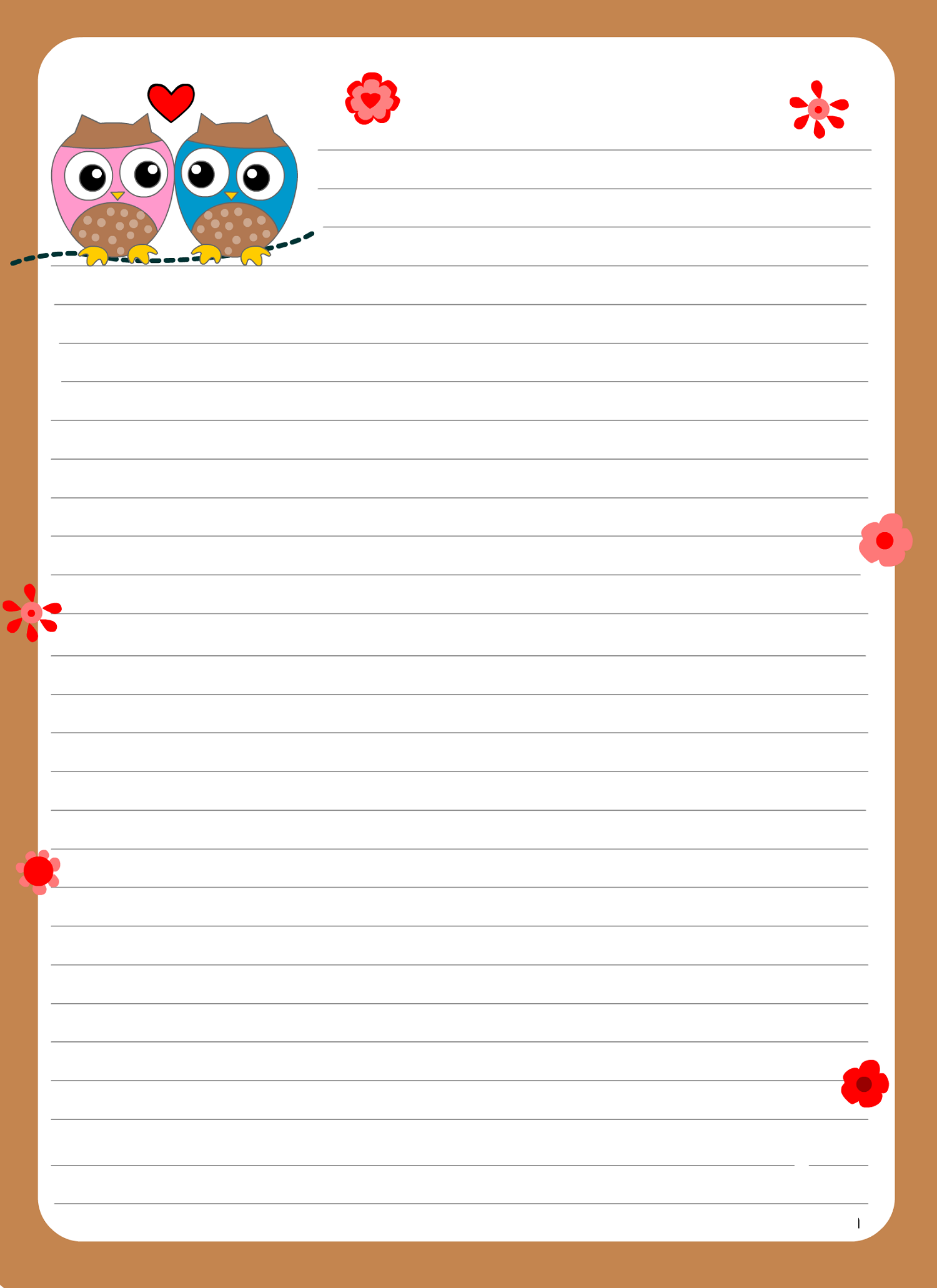 Lined Paper For Writing For Cute Writing Paper Letter Writing Paper 