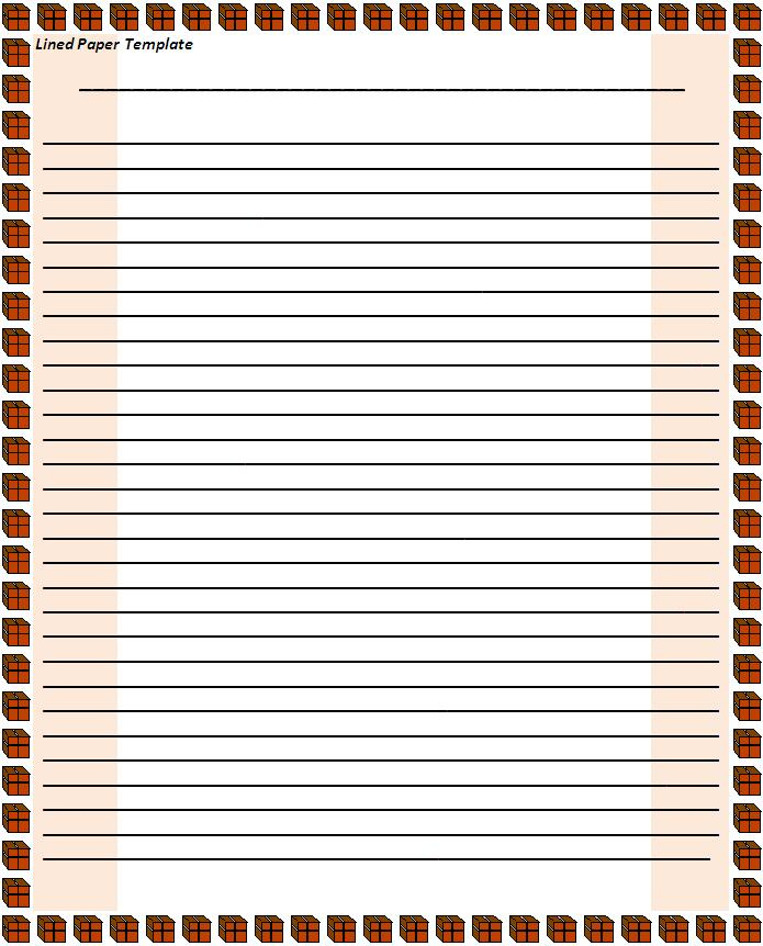 Printable Lined Paper Template For Word