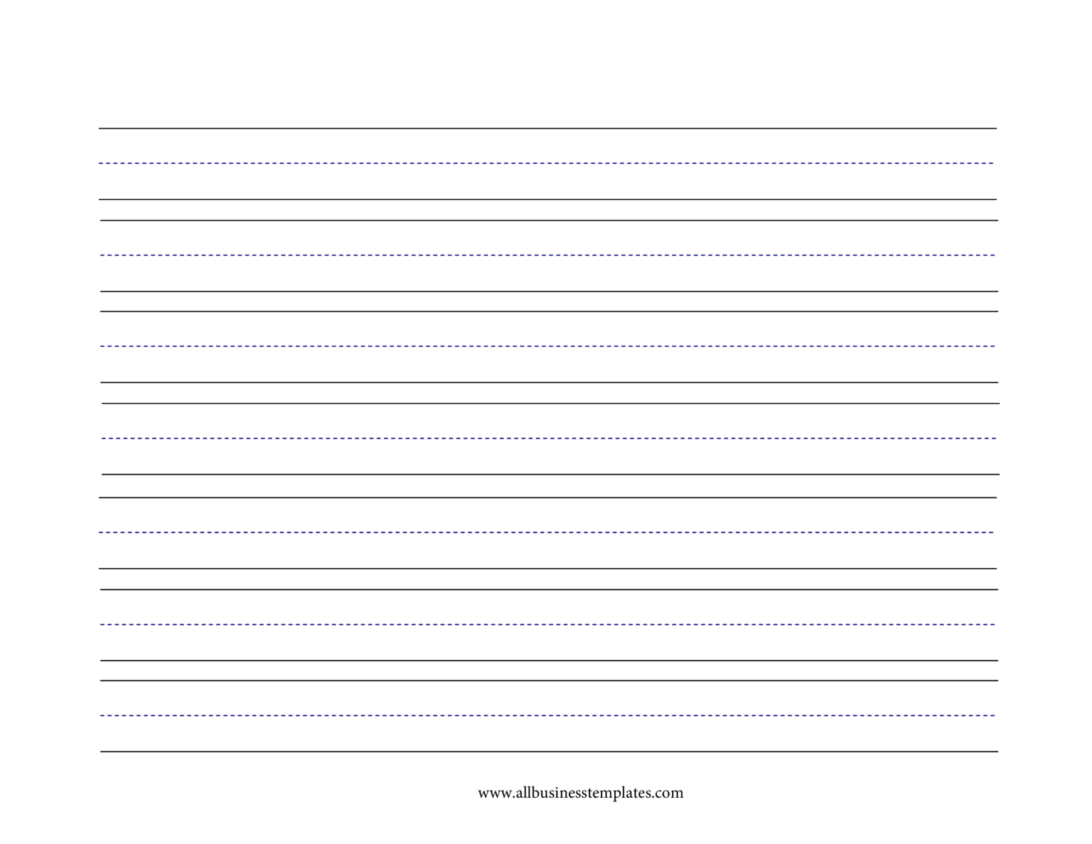 Lined Paper Large Lines Landscape Templates At Allbusinesstemplates ...