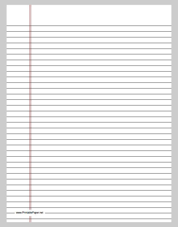 Lined Paper Template Free Premium Templates