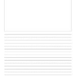 Lined Paper With Picture Box Primary Line Paper