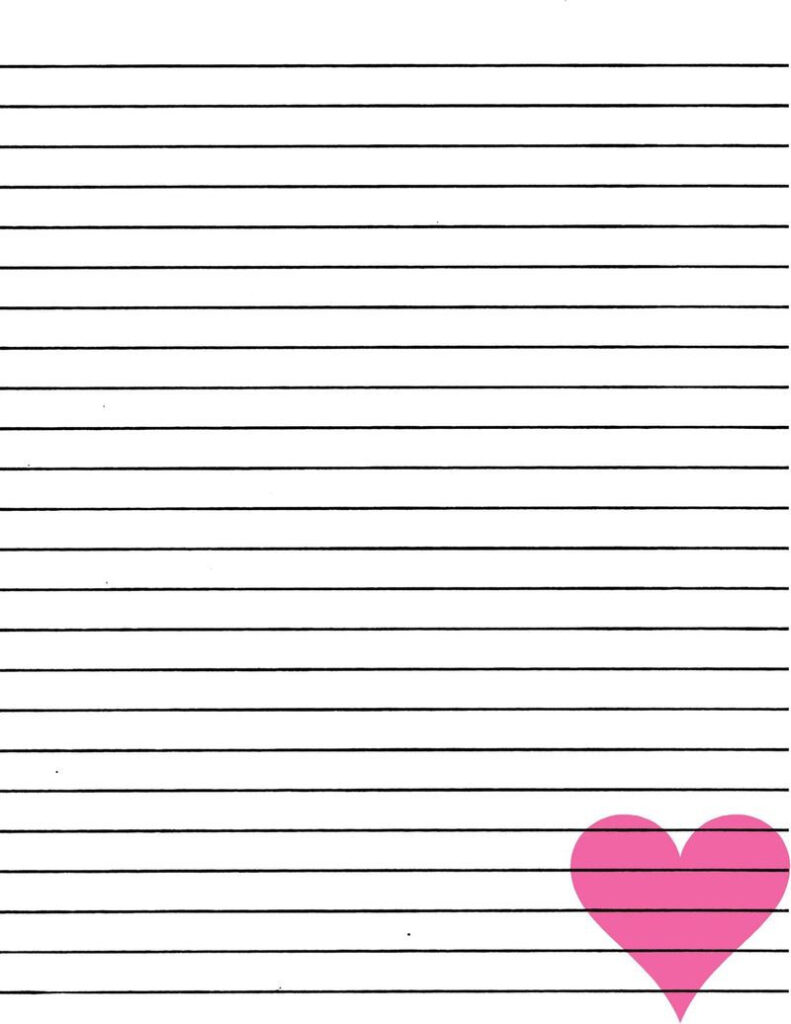 Lined Paper You Can Print Love 001 Printable Lined Paper Writing Lined Paper Printable