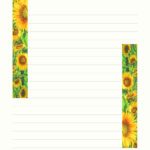 Lined Summer Free Printable Stationary Stationery Floral Stationery