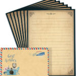 Lined Vintage Stationary Paper And Envelopes Set 48 Sheets 24