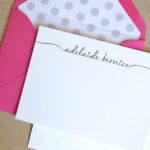 Modern Personalized Stationery With Lined Envelopes Set Of Etsy