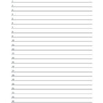Numbered Lined Paper Template Printable PDF Form Paper Template