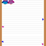 Owl Writing Paper In Cute Paper To Write Letters In22273 Free