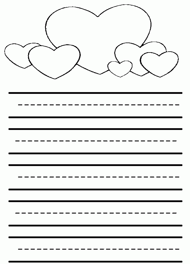Page Not Found Lined Paper For Kids Valentines Writing Lined Paper