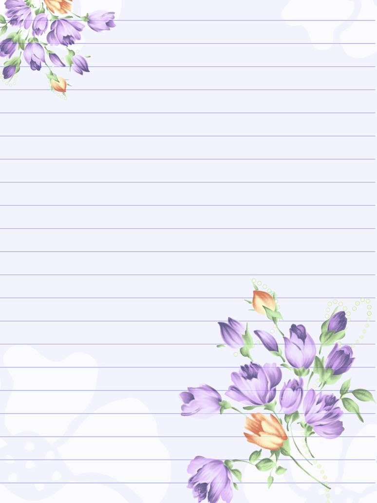 Paper With Flowers By Melissa tm On DeviantArt Writing Paper 