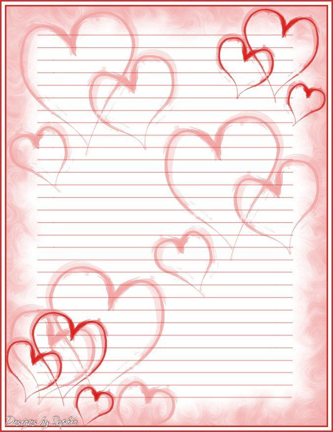 Printable Lined Stationery Paper Love Notes