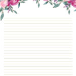 Pink Printable Writing Paper Set Printable Notepad PDF Letter Set Of