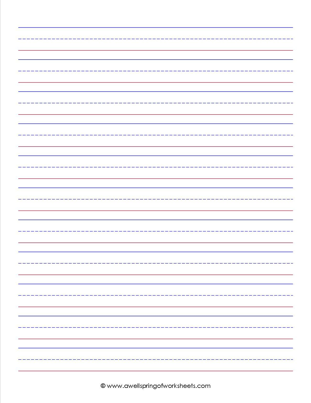 Primary Grade Lined Writing Paper Free Writing Paper Lined Writing 