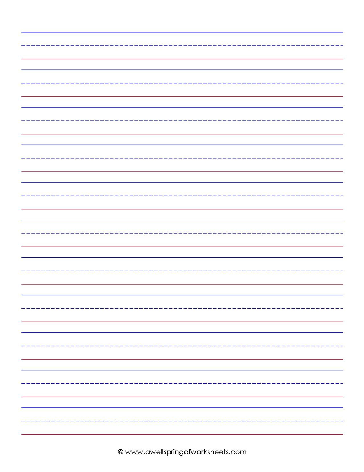 Primary Grade Lined Writing Paper Kindergarten Writing Paper Writing