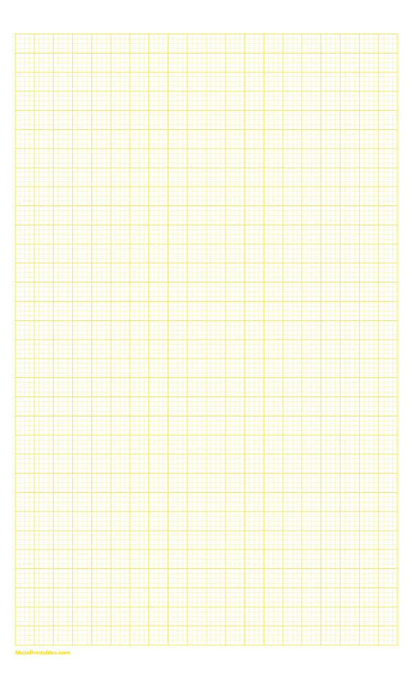 Printable 4 Squares Per Centimeter Yellow Graph Paper For Legal Paper 