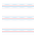 Printable Blue And Red Name And Date Handwriting Paper 1 2 Inch