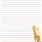 Printable Giraffe Stationery