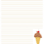 Printable Ice Cream Stationery