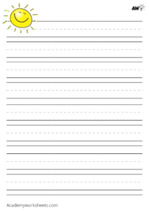 Printable Lined Paper For Kids Academy Worksheets | Lined Paper Printable