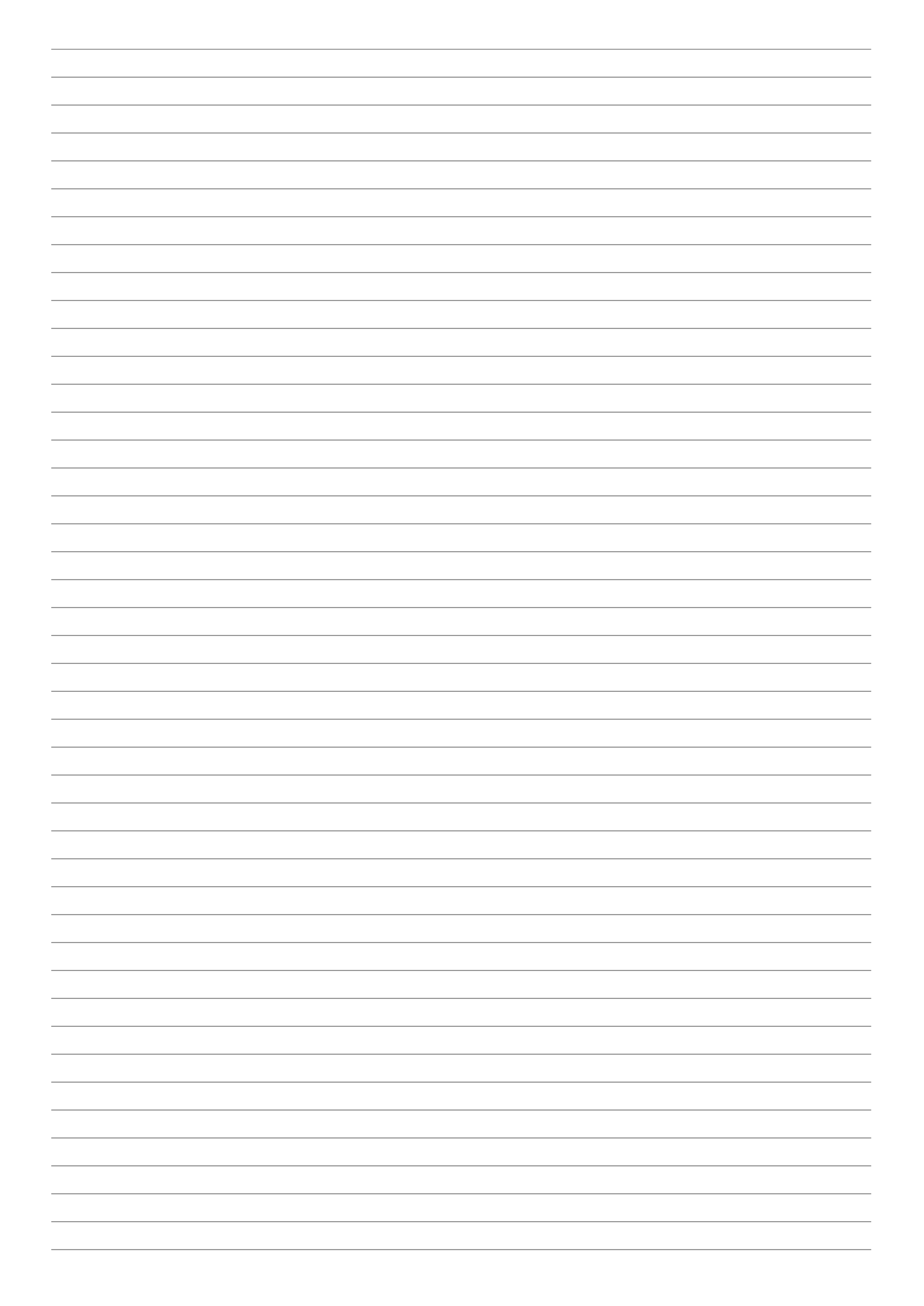 Printable Lined Paper Template Narrow Ruled 1 4 Inch PDF Download 