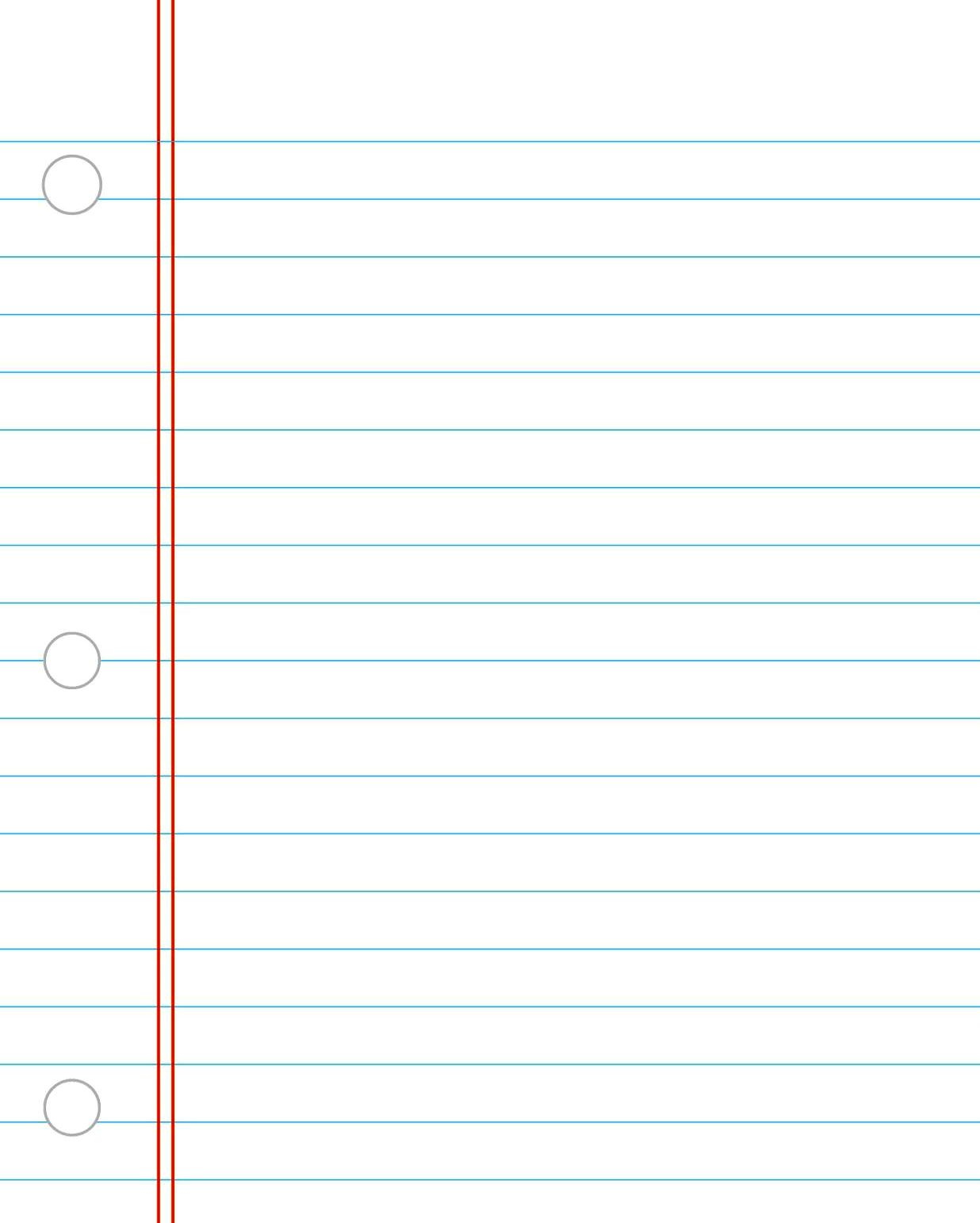 Printable Lined Notebook Paper Free