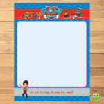 Printable Paw Patrol Stationery Paper Blue By PartyPrintables37