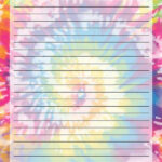 Printable Rainbow Tie Dye Stationery Printable Lined Paper Free