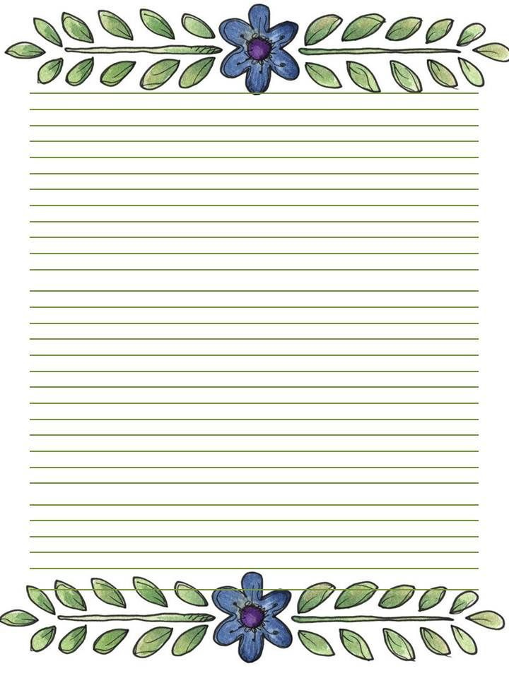 Printable Stationary Journal Page Letter Printable Stationery | Lined ...