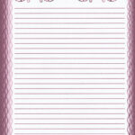 Purple Lined Writing Paper Stationery Paper Writing Paper