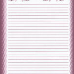 Purple Lined Writing Paper Writing Paper Printable Stationery