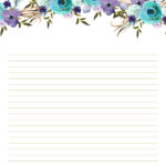 Rustic Floral Printable Letter Writing Paper Set Printable Writing