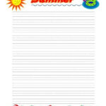 Summer Printable Lined Writing Paper
