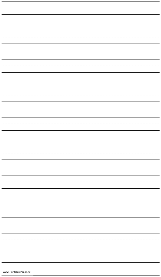 Tri Lined Paper Printable